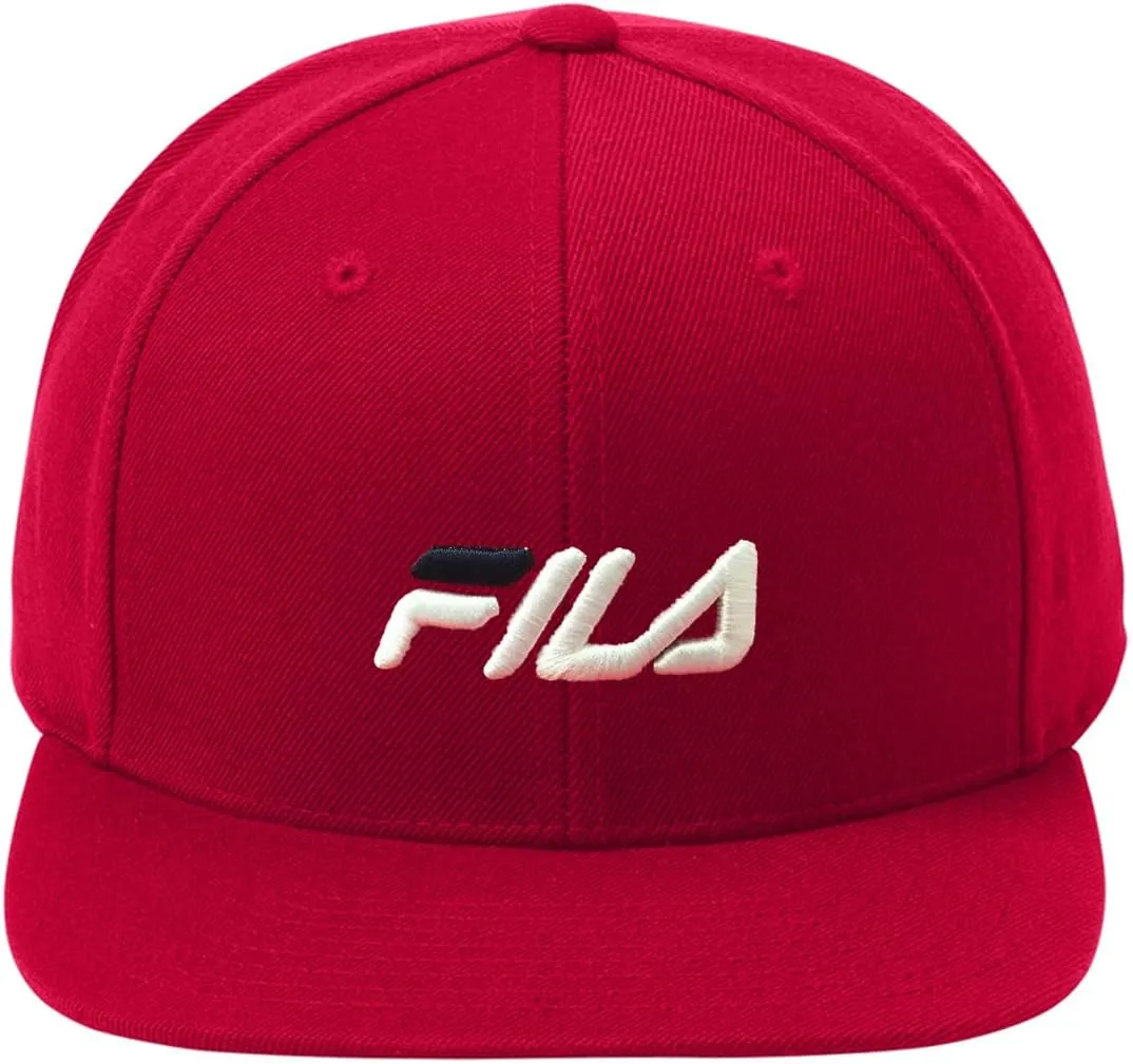 FILA Speed Logo Cotton Twill Adjustable Snapback Hat