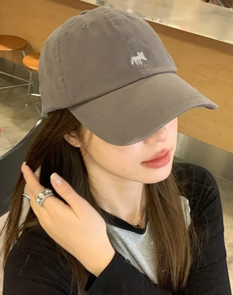 Fox Baseball Caps for Women Trendy Cotton Trucker Hats Y2k Sports Hat Breathable Cute Hats 2024