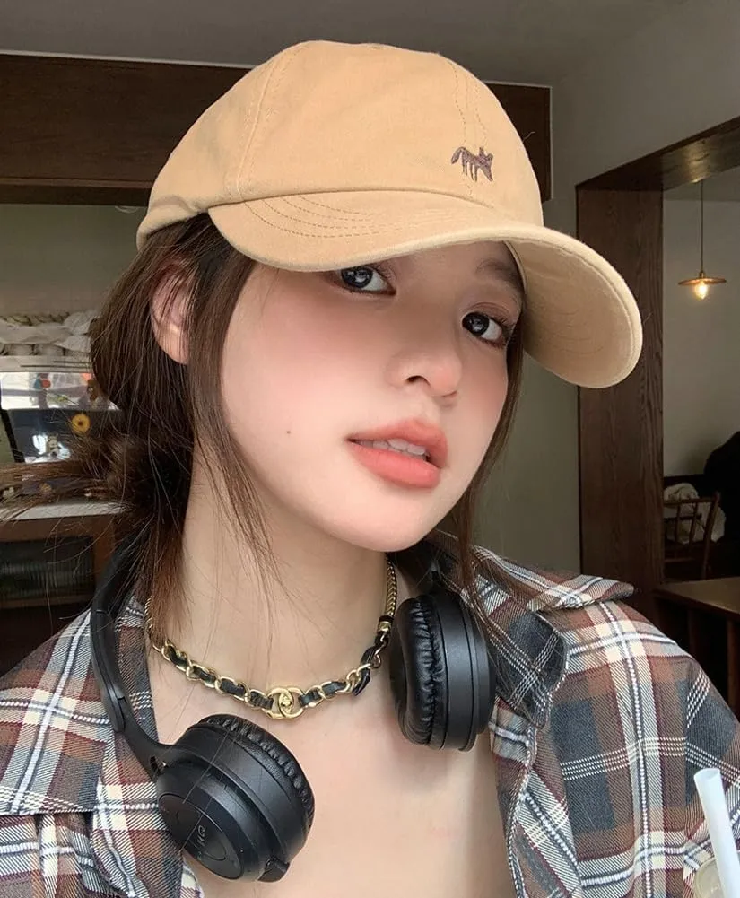 Fox Baseball Caps for Women Trendy Cotton Trucker Hats Y2k Sports Hat Breathable Cute Hats 2024