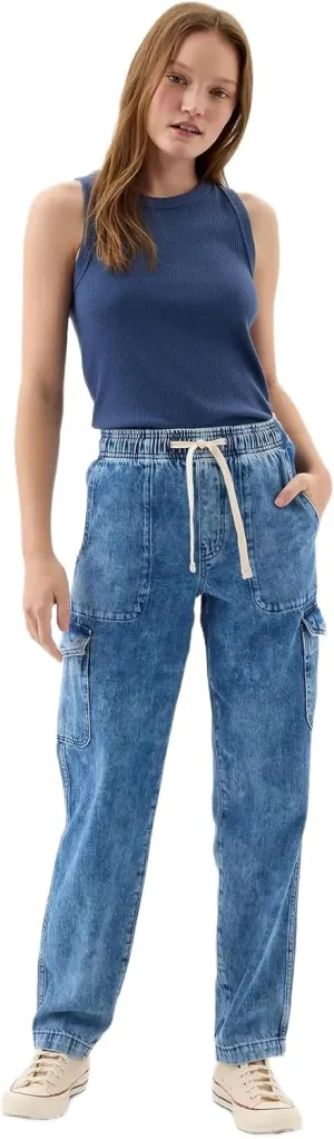 GAP Women's Easy Pant Denim Cargo