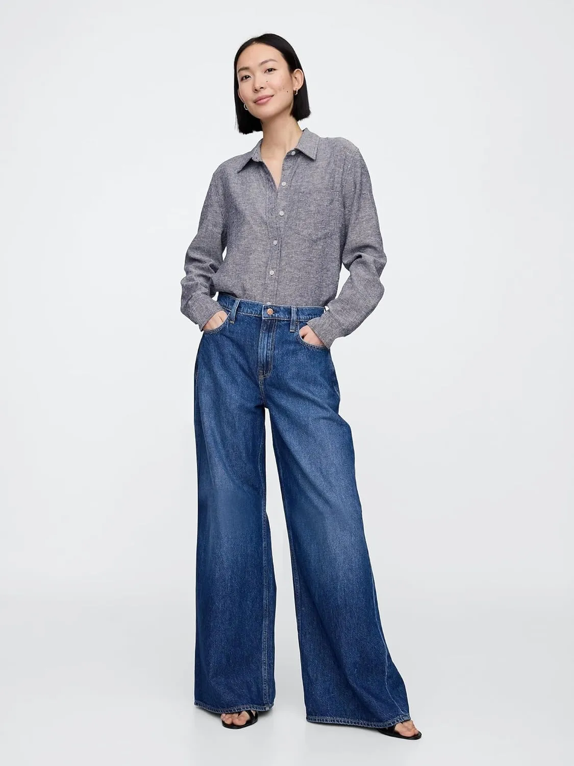 GAP Women's Linen Easy Shirt