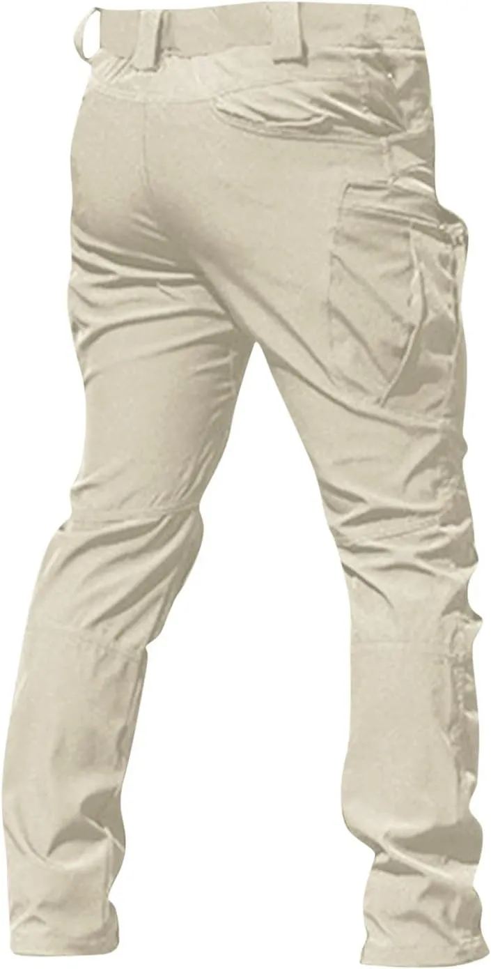 GOFULY Cargo Pants for Men Big and Tall Ripstop Stretch Pants Pockets Slim Fit Baggy Pants Y2K 2024 Trousers Straight Fit