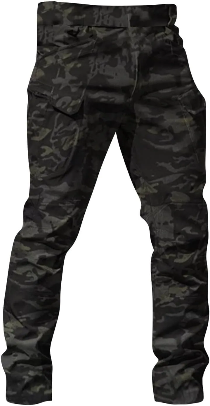 GOFULY Cargo Pants for Men Big and Tall Ripstop Stretch Pants Pockets Slim Fit Baggy Pants Y2K 2024 Trousers Straight Fit