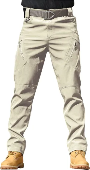 GOFULY Cargo Pants for Men Big and Tall Ripstop Stretch Pants Pockets Slim Fit Baggy Pants Y2K 2024 Trousers Straight Fit