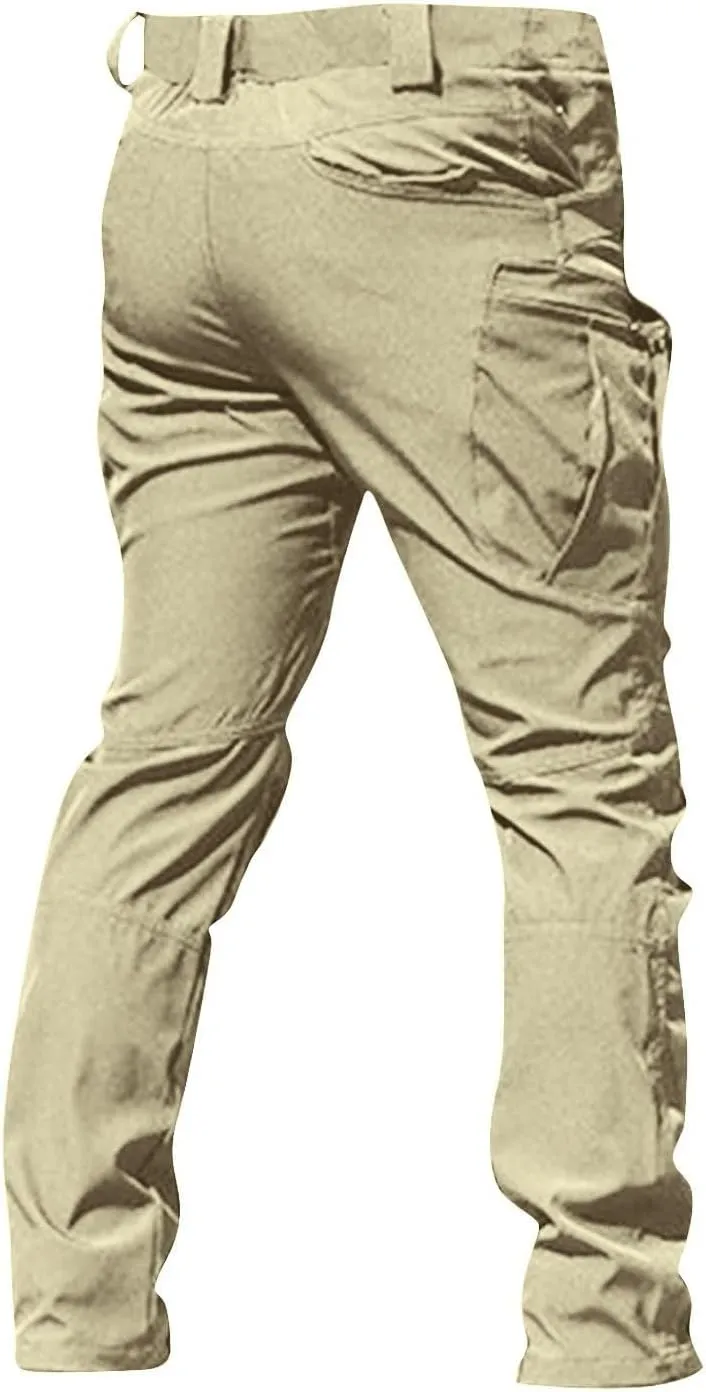 GOFULY Cargo Pants for Men Big and Tall Ripstop Stretch Pants Pockets Slim Fit Baggy Pants Y2K 2024 Trousers Straight Fit