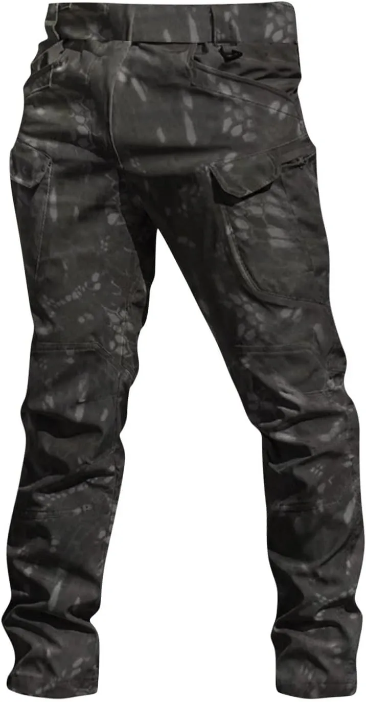 GOFULY Cargo Pants for Men Big and Tall Ripstop Stretch Pants Pockets Slim Fit Baggy Pants Y2K 2024 Trousers Straight Fit