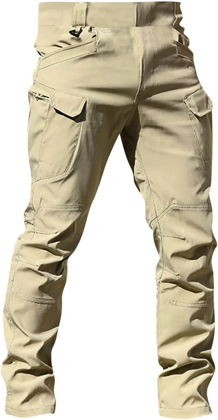 GOFULY Cargo Pants for Men Big and Tall Ripstop Stretch Pants Pockets Slim Fit Baggy Pants Y2K 2024 Trousers Straight Fit