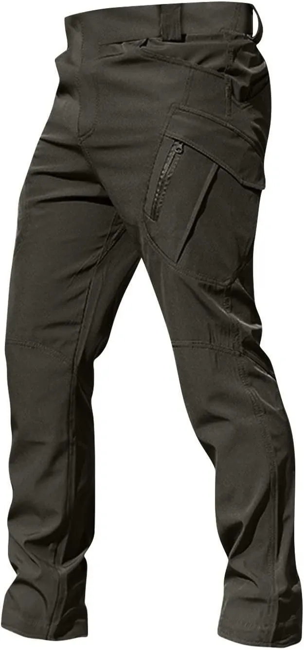 GOFULY Cargo Pants Men Hiking Ripstop Stretch Work Pants Multi Pockets Regular Fit Pants Outdoors Trousers Tactical