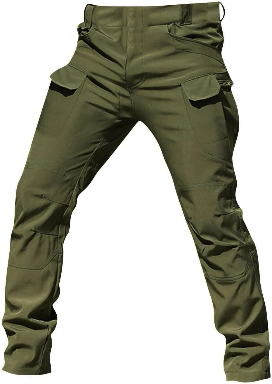 GOFULY Cargo Pants Mens Multi Pockets Relaxed Fit Pants Stretch Casual Pants Big and Tall Y2K Tactical Trousers Convertible