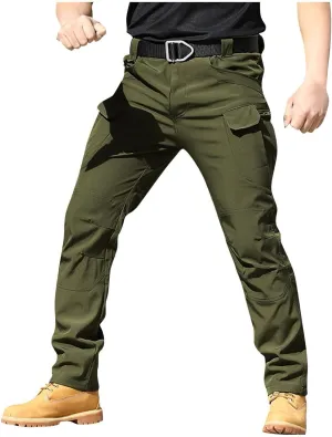 GOFULY Cargo Pants Mens Multi Pockets Relaxed Fit Pants Stretch Casual Pants Big and Tall Y2K Tactical Trousers Convertible