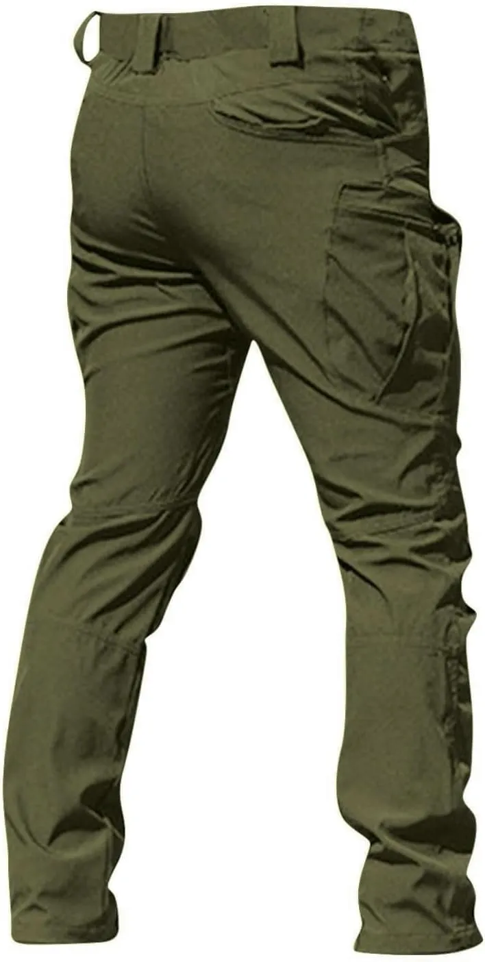 GOFULY Cargo Pants Mens Multi Pockets Relaxed Fit Pants Stretch Casual Pants Big and Tall Y2K Tactical Trousers Convertible