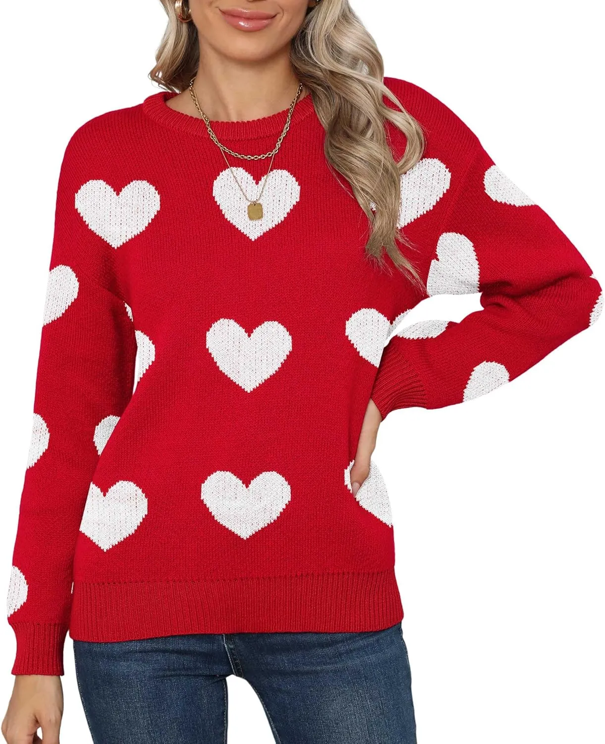 Jouica Women's Fall Lightweight Sweater Knit Casual Pullovers Sweaters for Women