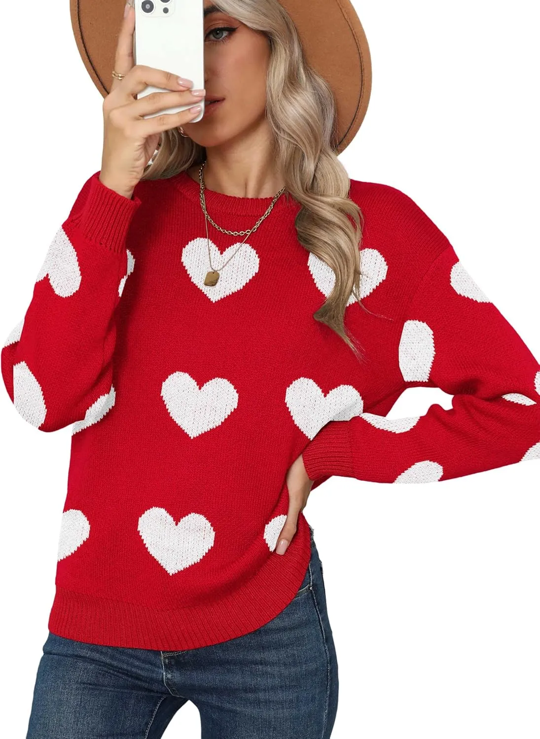 Jouica Women's Fall Lightweight Sweater Knit Casual Pullovers Sweaters for Women