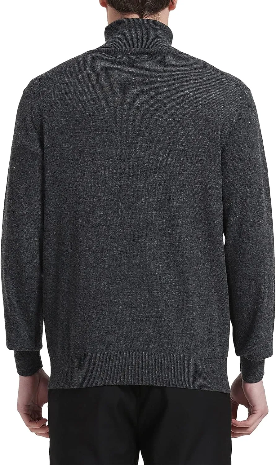 Kallspin Men's Turtle Neck Sweaters Wool Blended Lightweight Long Sleeve High Neck Pullovers