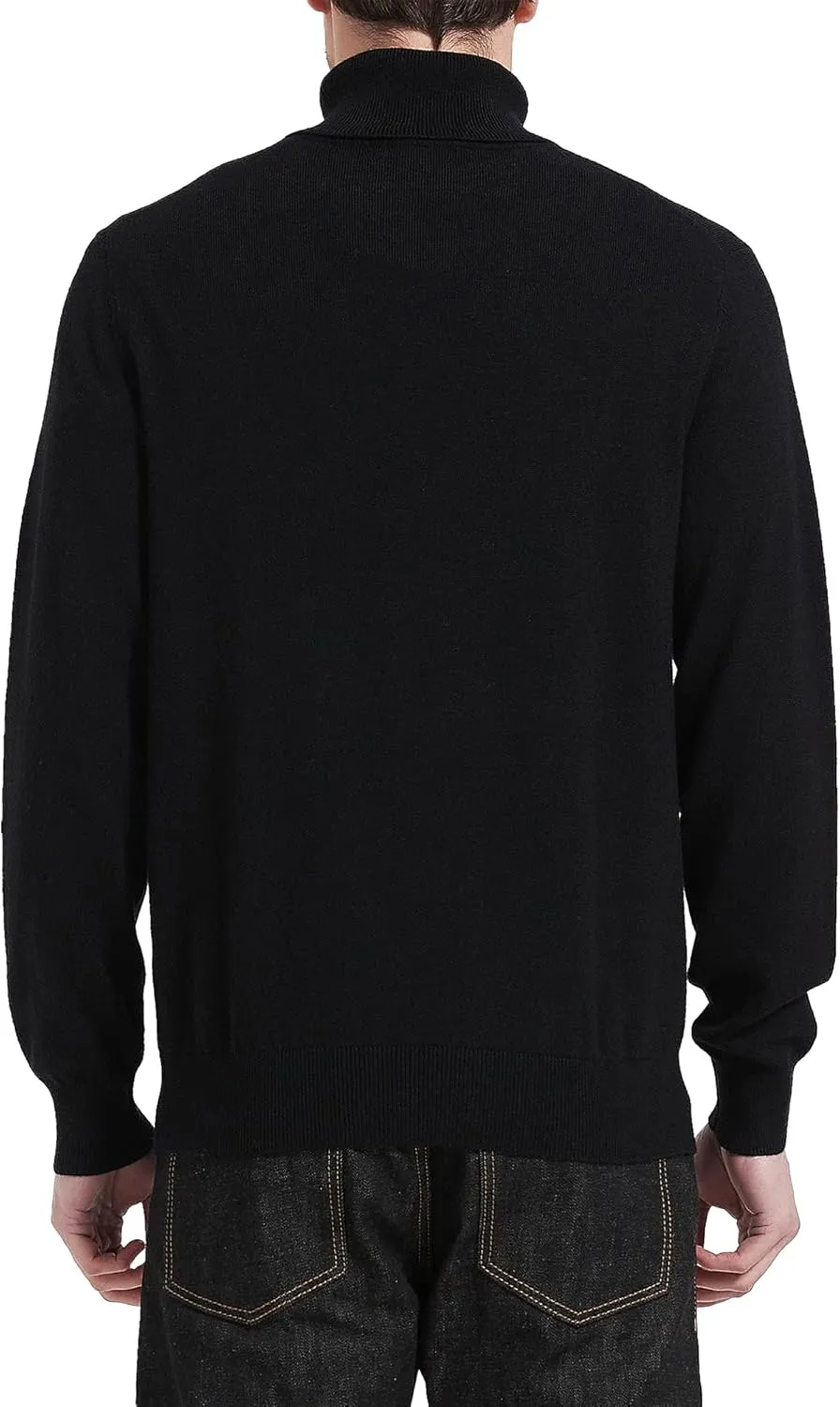 Kallspin Men's Turtle Neck Sweaters Wool Blended Lightweight Long Sleeve High Neck Pullovers