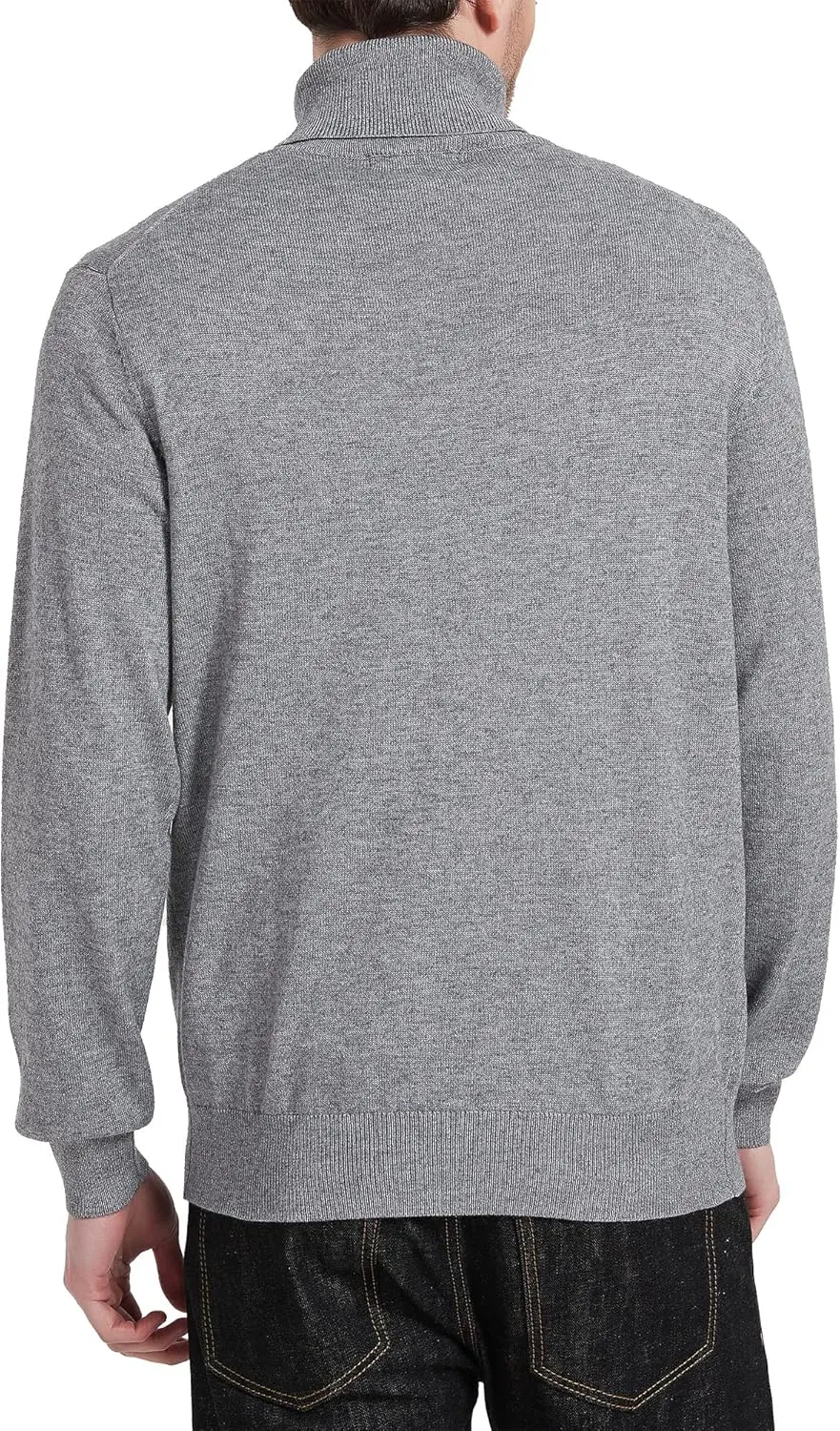 Kallspin Men's Turtle Neck Sweaters Wool Blended Lightweight Long Sleeve High Neck Pullovers