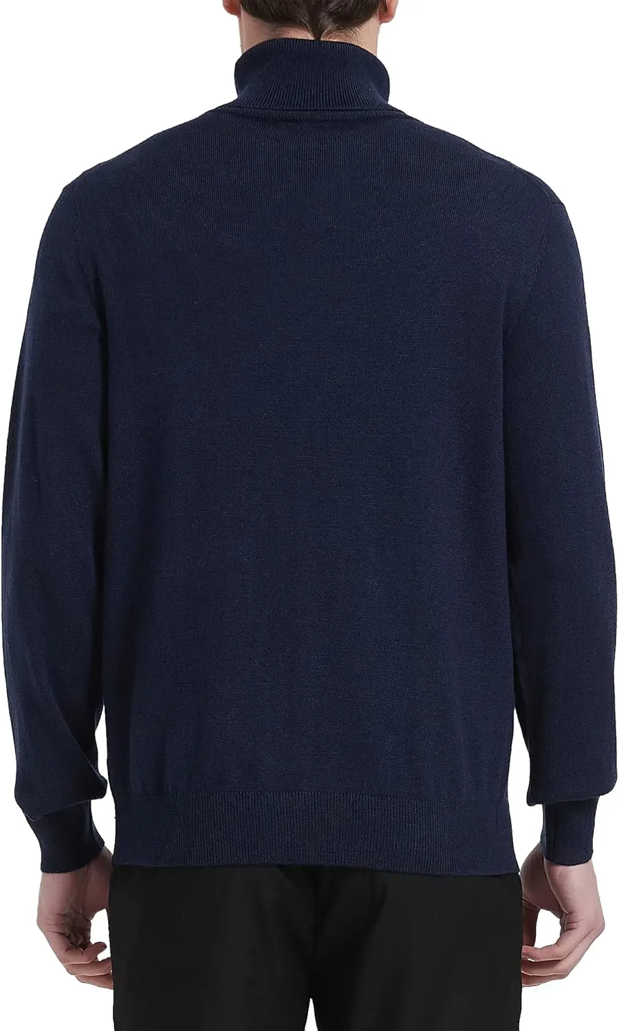 Kallspin Men's Turtle Neck Sweaters Wool Blended Lightweight Long Sleeve High Neck Pullovers