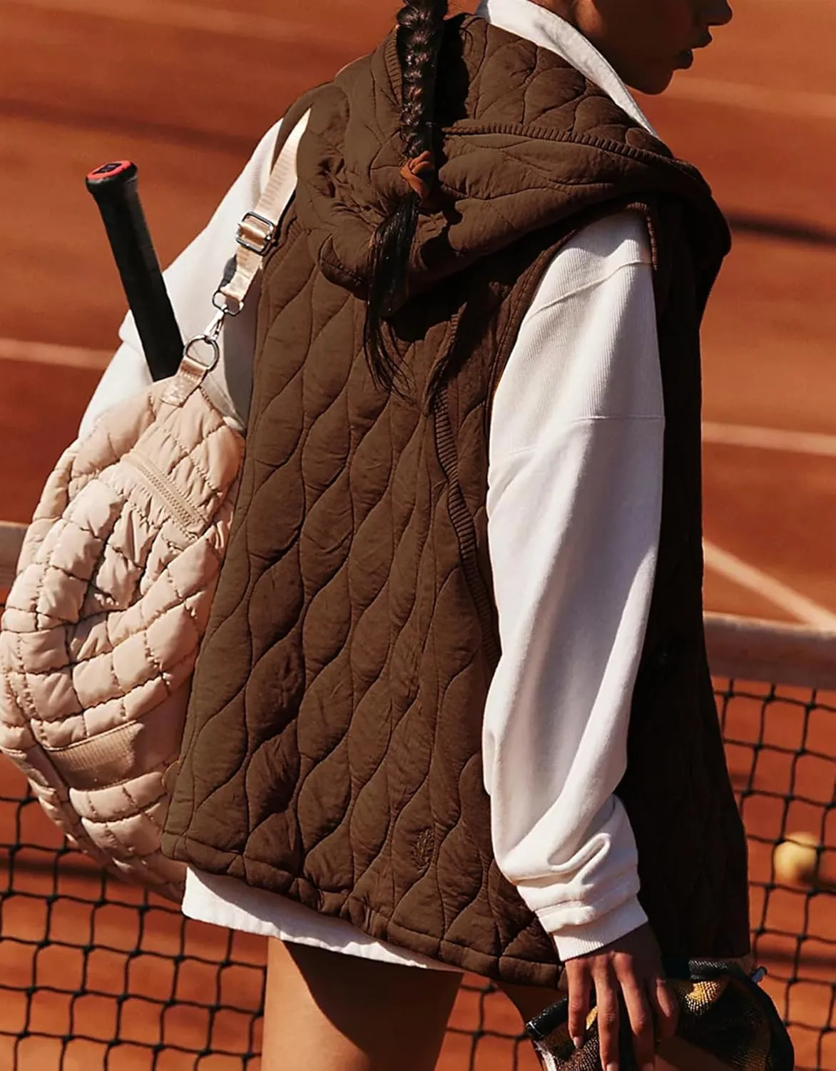 Kedera Women's Oversized Puffer Vests Sleeveless Fall Jacket Hooded Vest 2024 Casual Warm Winter Coats Trendy Outerwear