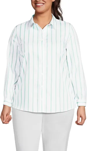 Lands' End Women's Pinwale Cord Long Sleeve Shirt