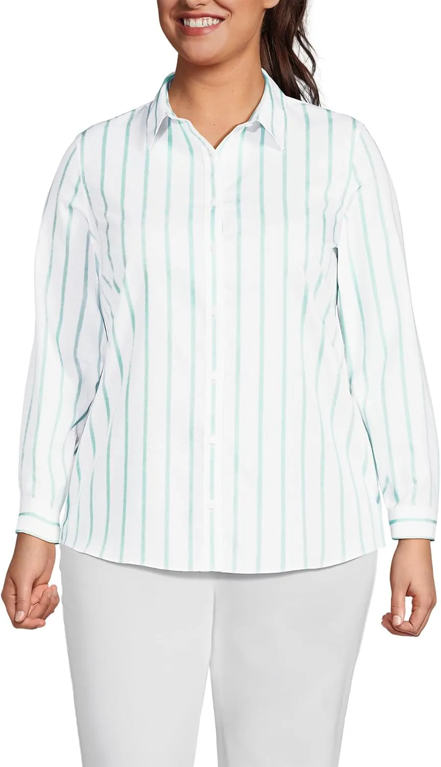 Lands' End Women's Pinwale Cord Long Sleeve Shirt