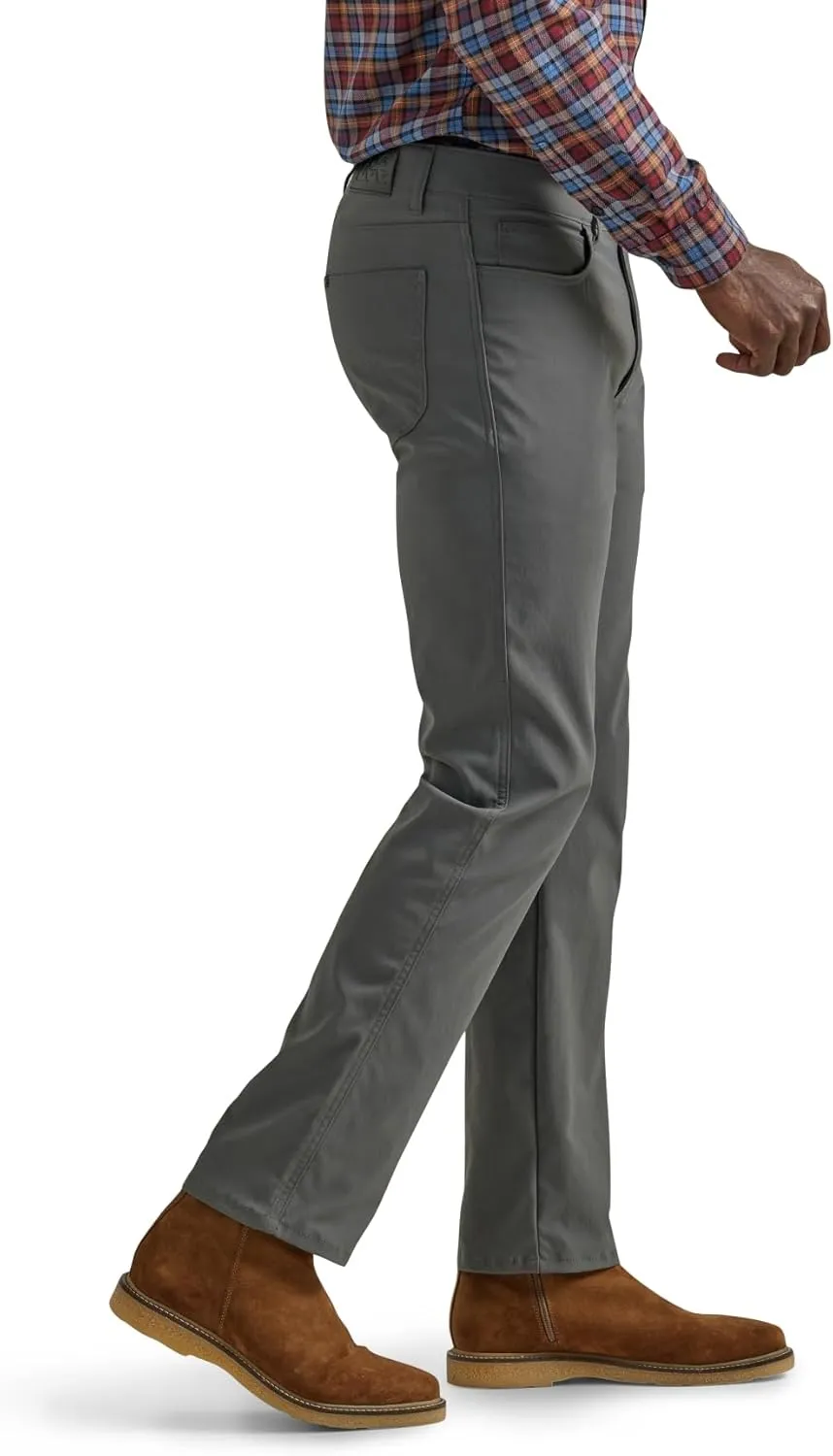Lee Men's Extreme Motion 5 Pocket Synthetic Straight Pant