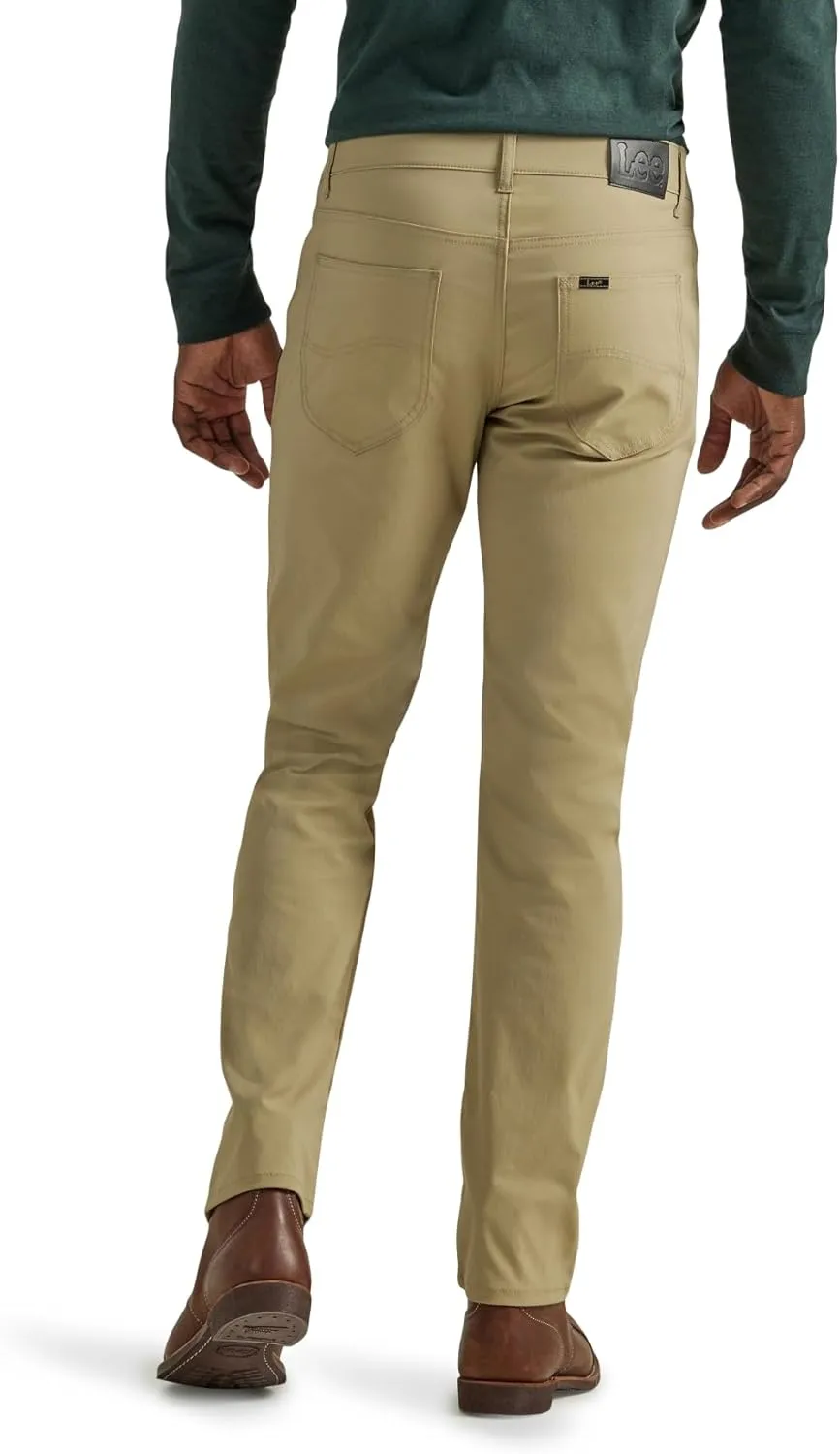 Lee Men's Extreme Motion 5 Pocket Synthetic Straight Pant