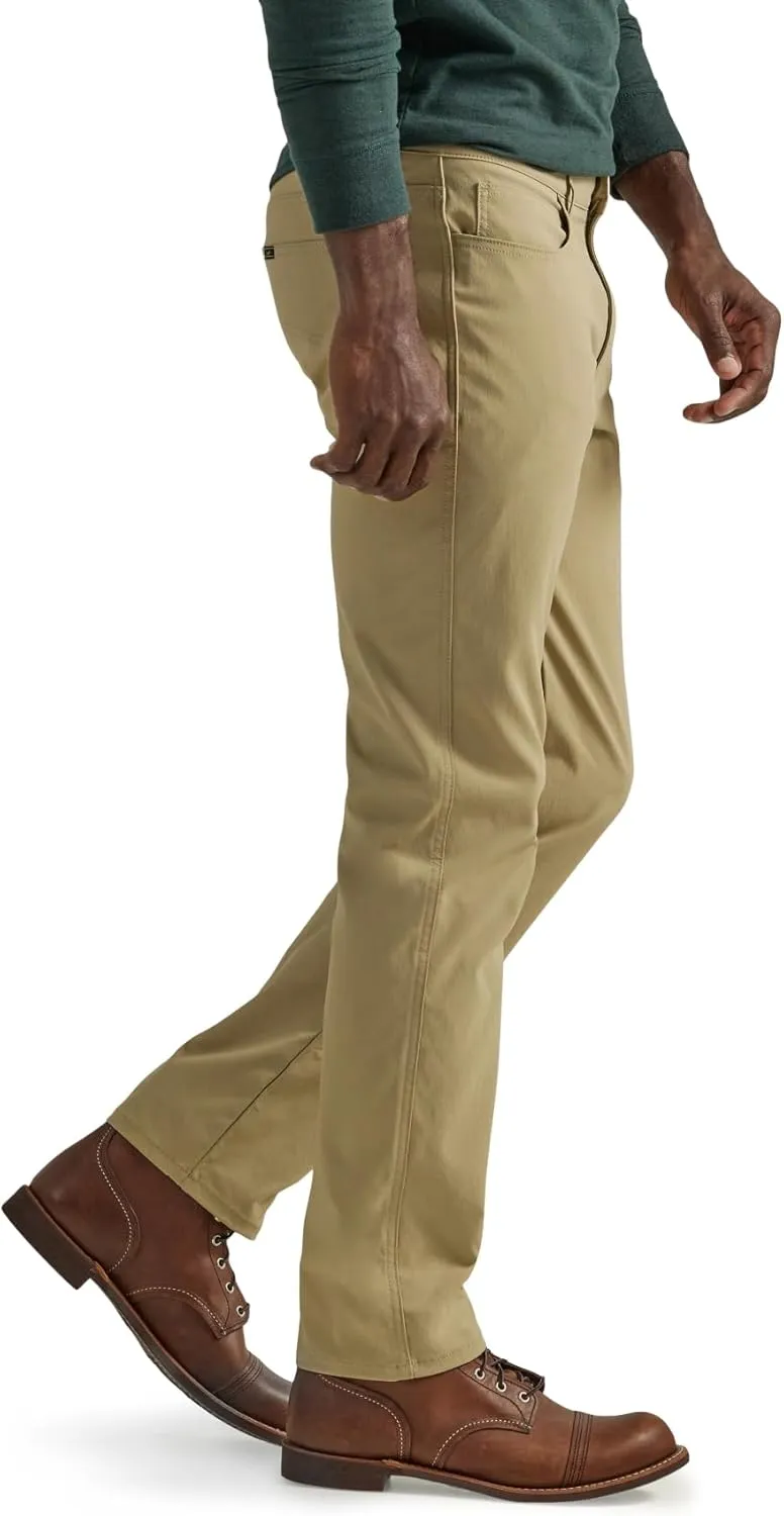 Lee Men's Extreme Motion 5 Pocket Synthetic Straight Pant