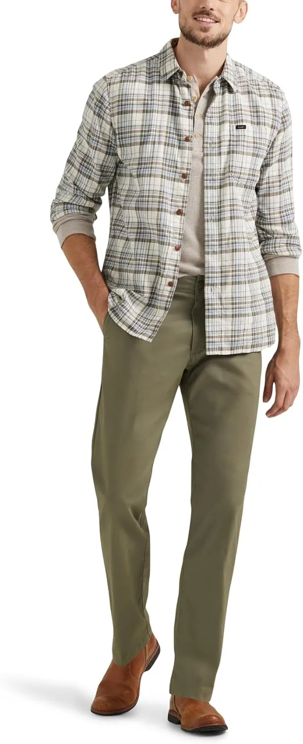 Lee Men's Extreme Motion Flat Front Slim Straight Pant