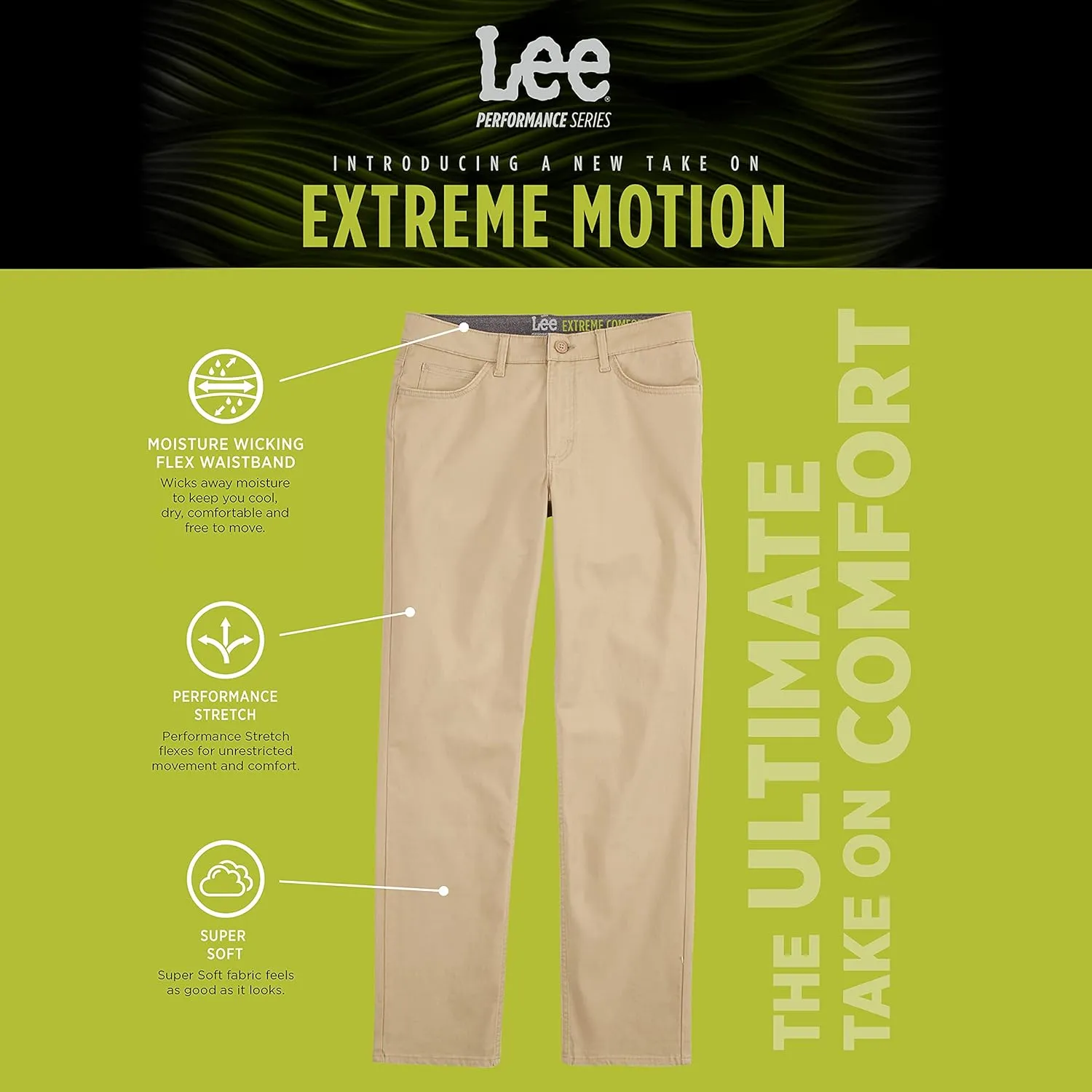 Lee Men's Extreme Motion Straight Fit 5 Pocket Pant
