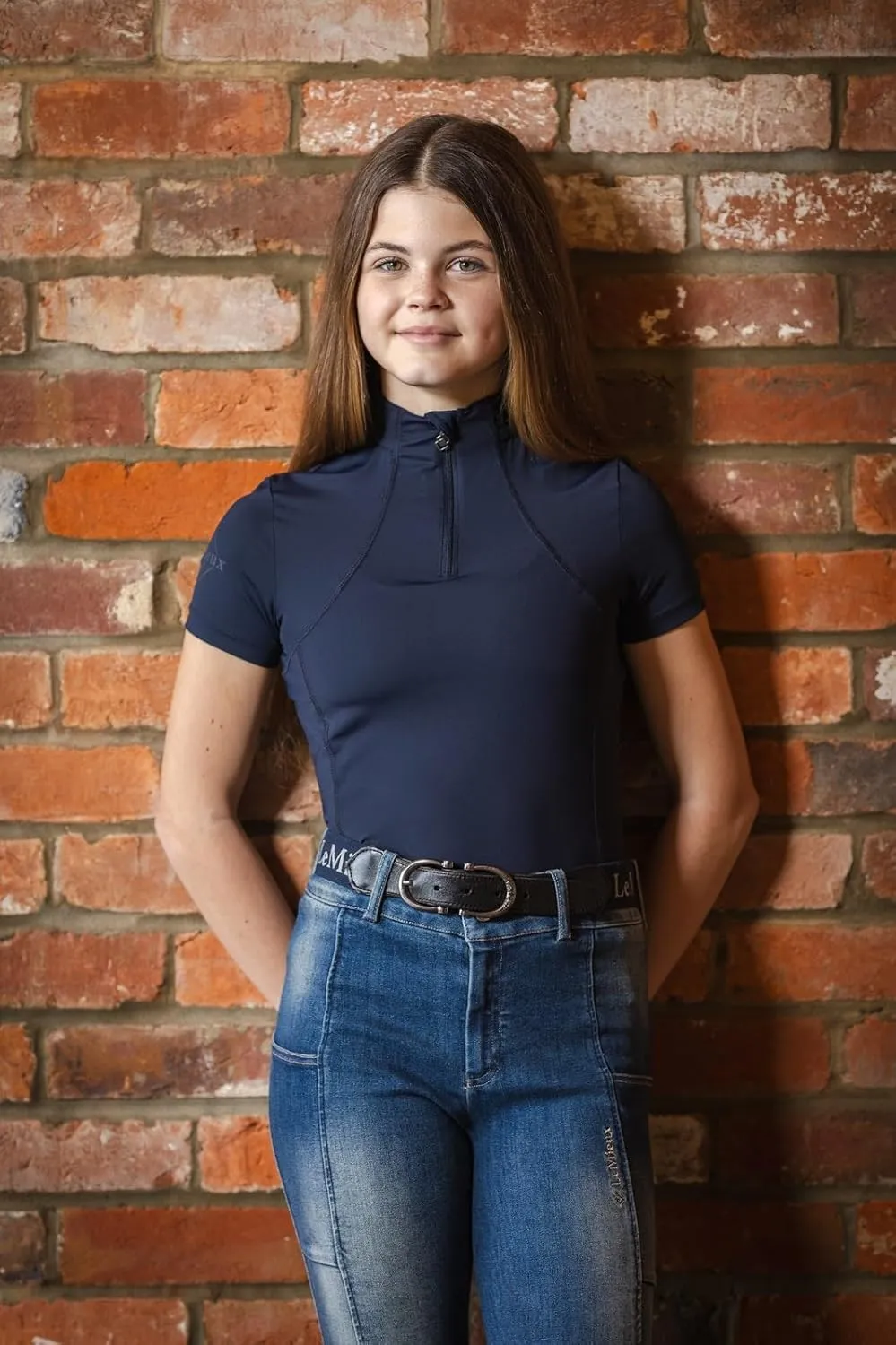 LeMieux Young Rider Short Sleeve Base Layer Top - Athletic Thermal Shirts - Equestrian Apparel & Gear for Horseback Riding