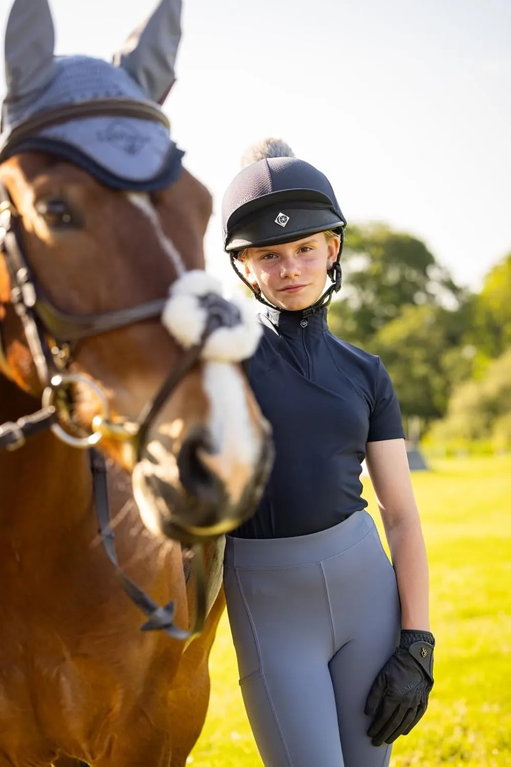 LeMieux Young Rider Short Sleeve Base Layer Top - Athletic Thermal Shirts - Equestrian Apparel & Gear for Horseback Riding
