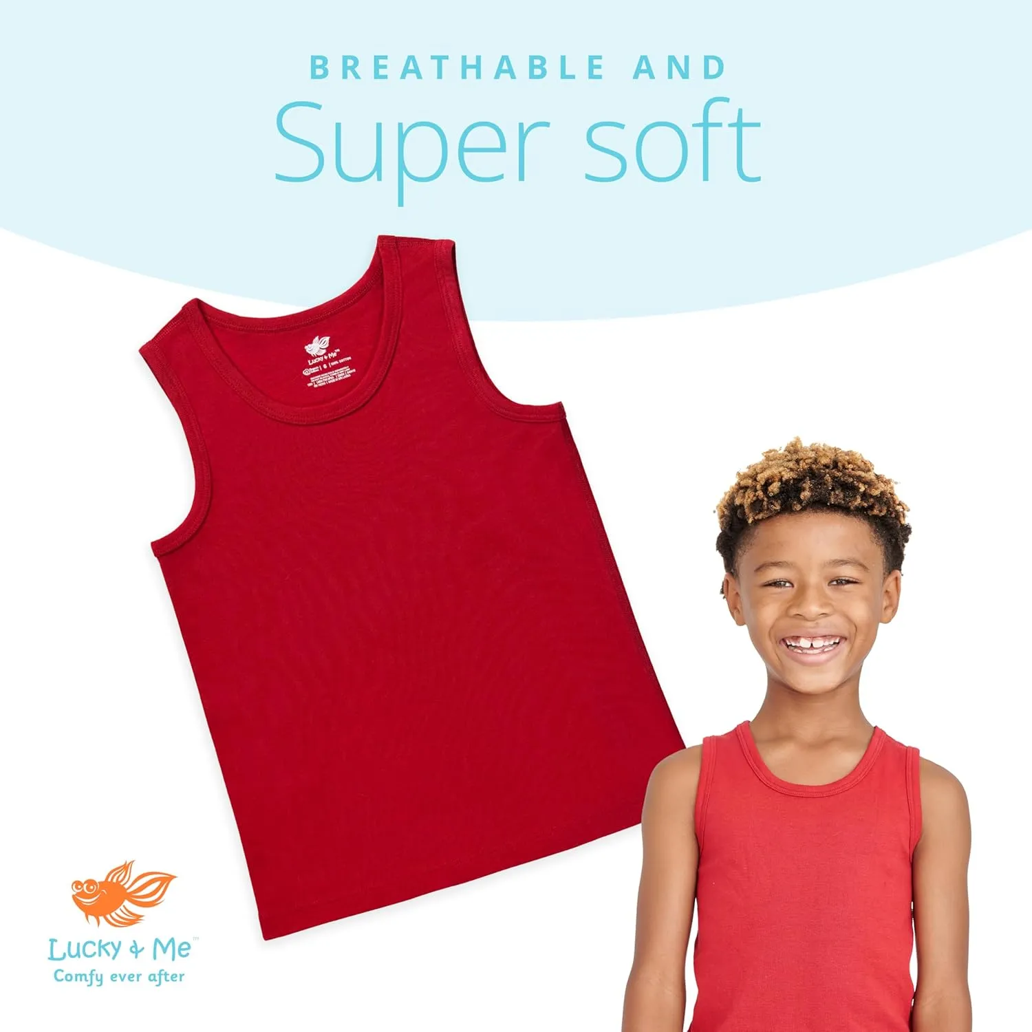 Lucky & Me | Nolan Boys GOTS Organic Cotton Tanks (3-Pack)