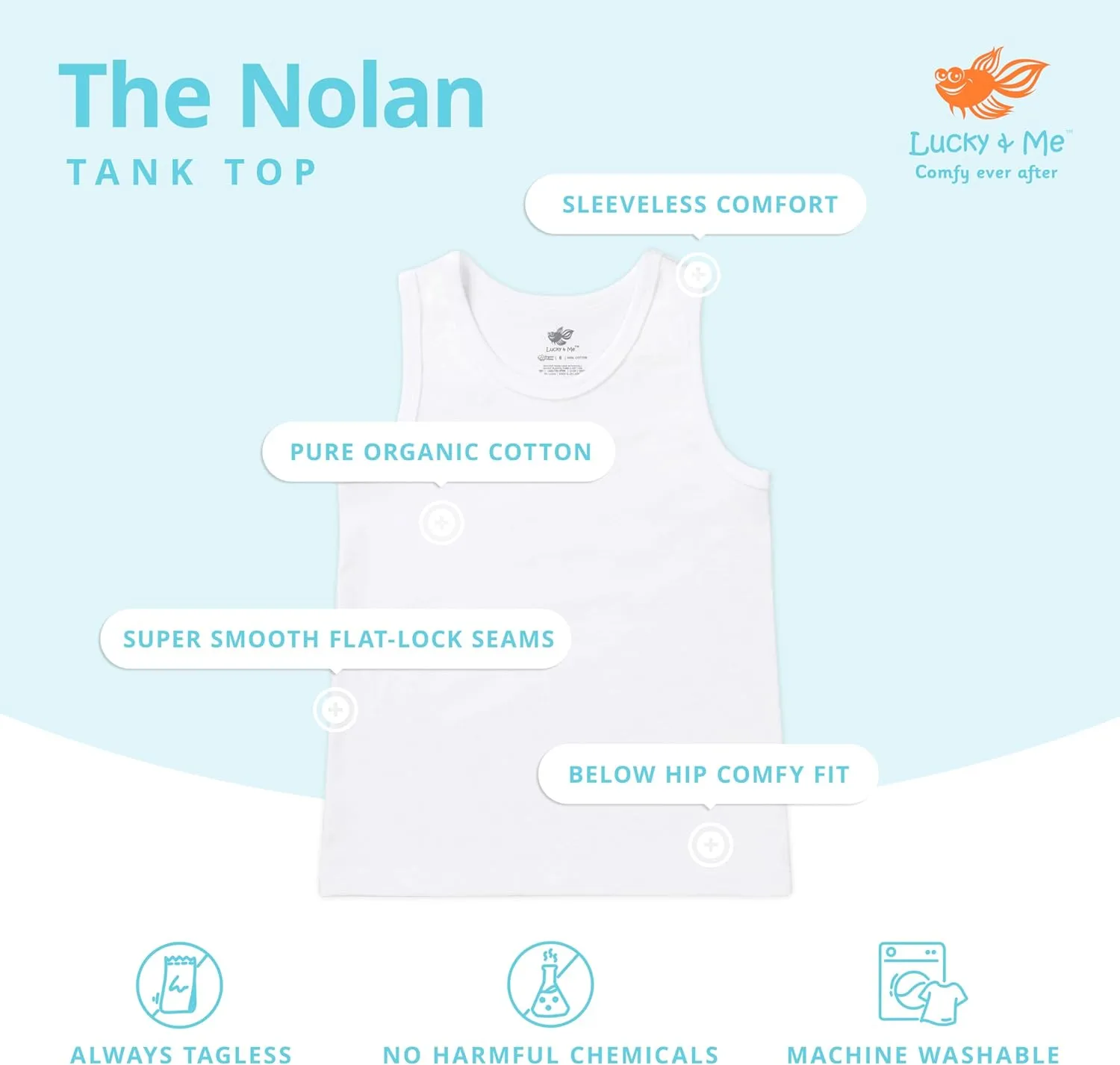 Lucky & Me | Nolan Boys GOTS Organic Cotton Tanks (3-Pack)