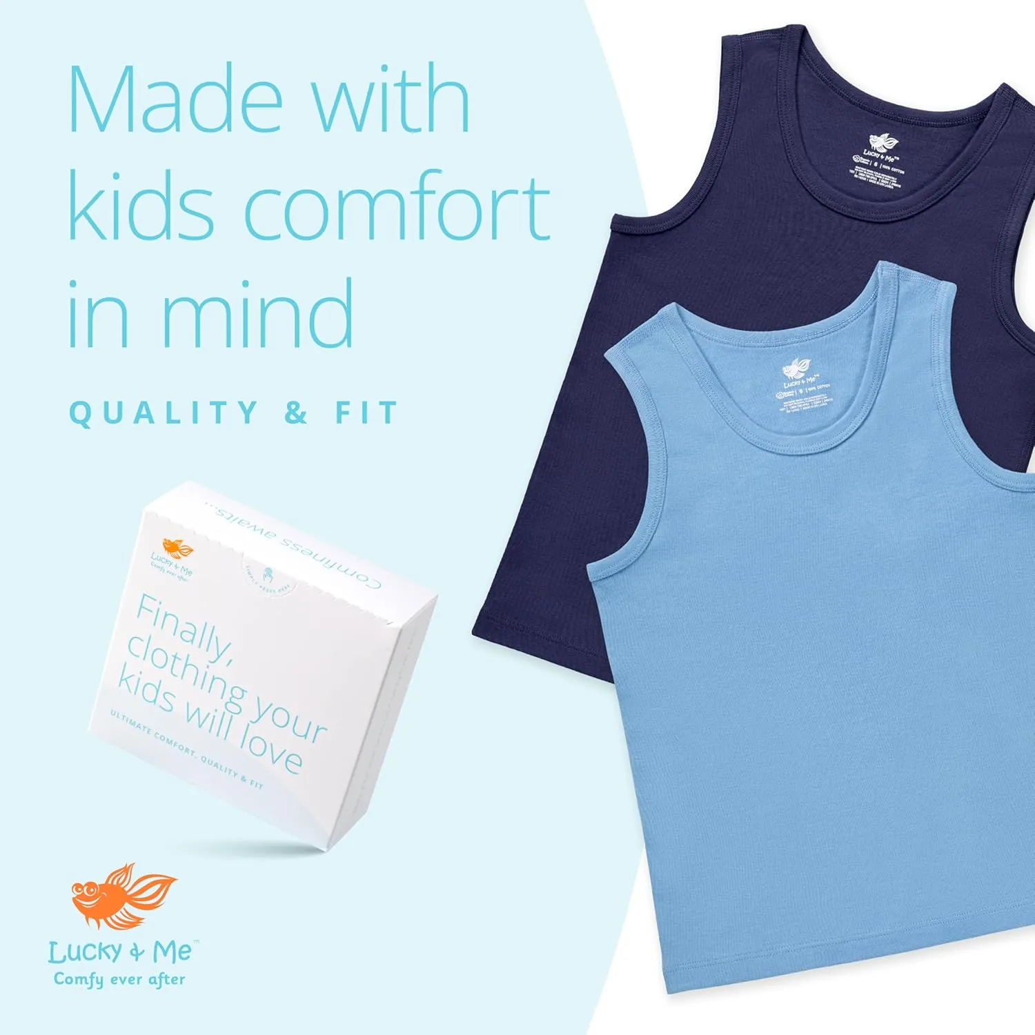 Lucky & Me | Nolan Boys GOTS Organic Cotton Tanks (3-Pack)