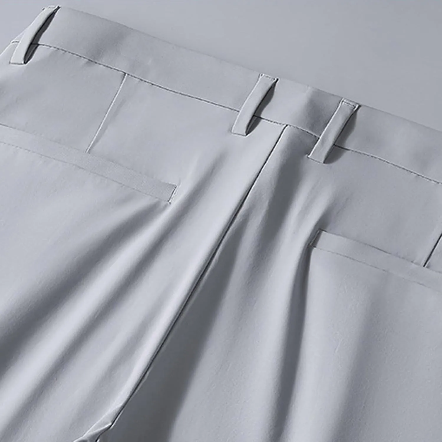 Men Ice Silk Suit Pants Dress Pants Regular Fit Formal Trousers Stretch Chino Trouser Lightweight Casual Business Pant