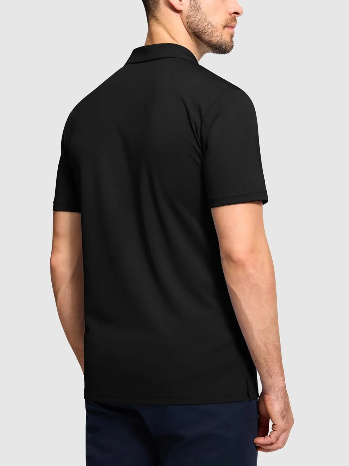 Men's 3 Packs Quick Dry Golf Polo Shirts Dry Fit Moisture Wicking Performance Summer Athletic Casual Short Sleeve Shirts