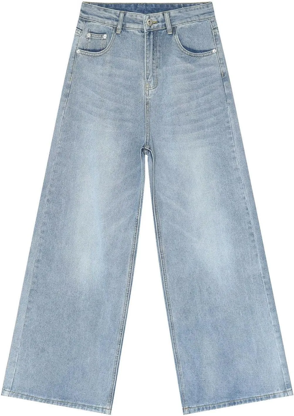 Mens Baggy Jeans Vintage Grunge Straight Leg High Waist Jean Harajuku Hip Hop Casual Trendy Y2k Streetwear Denim Pant