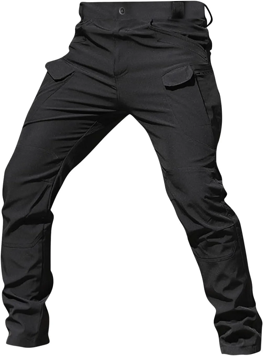 Mens Cargo Pants Work Stretch Chinos Pants Slim Fit Multi Pockets Tapered Fit Baggy Pants Workout Joggers Trousers