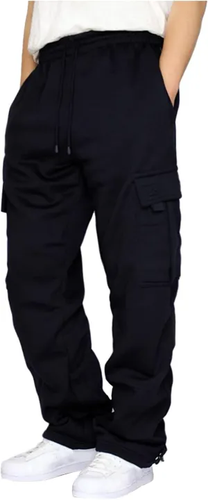 Men's Casual Cargo Pants Casual Outdoor Hiking Pants Workout Joggers Sweatpants Cotton Loose Straight Leg Trousers