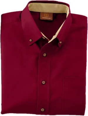 Men's Easy Blend Long-Sleeve Twill Shirt with Stain-Release