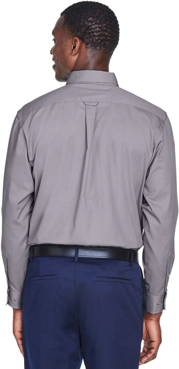 Men's Easy Blend Long-Sleeve Twill Shirt with Stain-Release