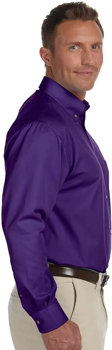 Men's Easy Blend Long-Sleeve Twill Shirt with Stain-Release