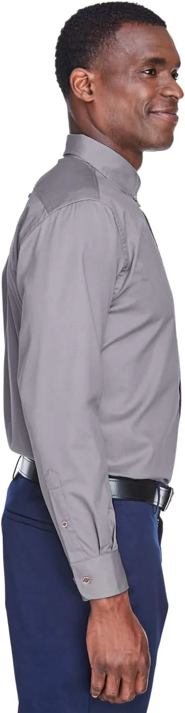 Men's Easy Blend Long-Sleeve Twill Shirt with Stain-Release