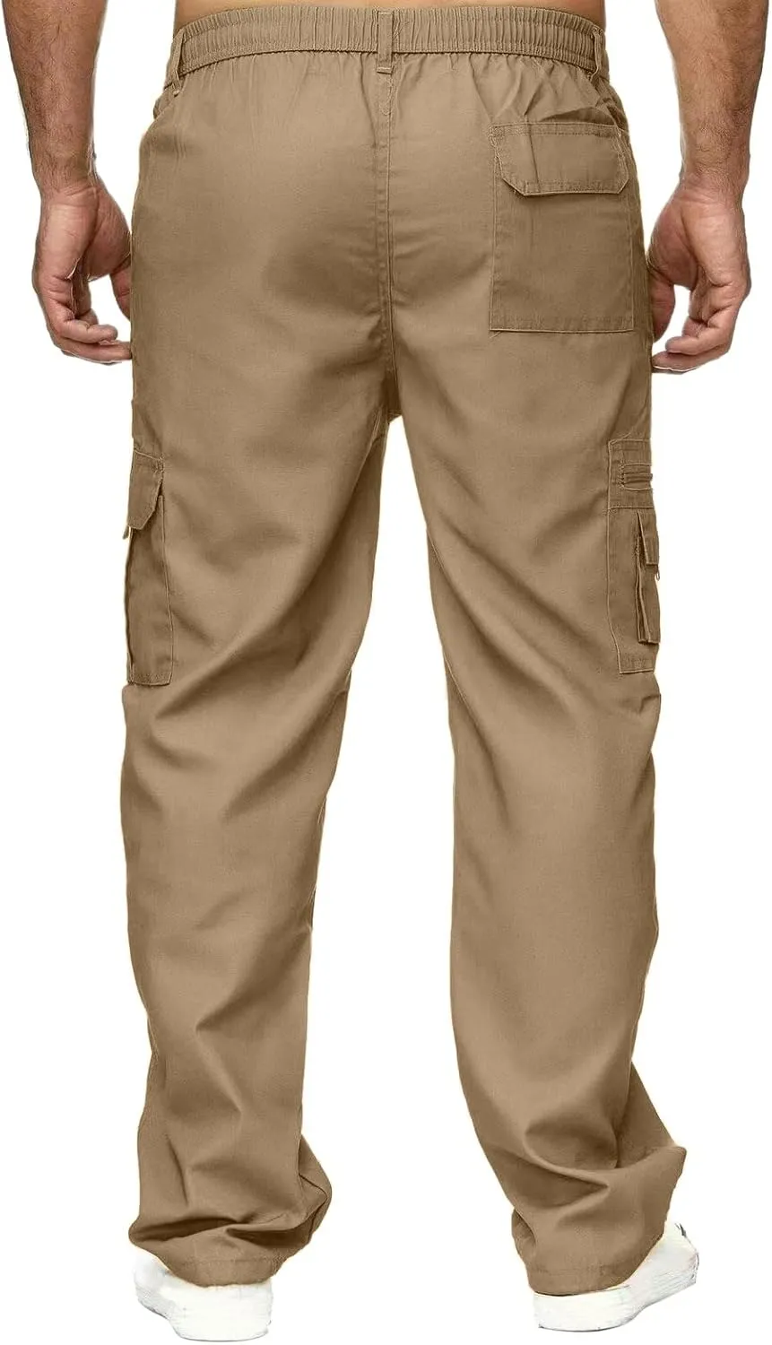 Men's Outdoor Cargo Pants Lightweight Relaxed Fit Tactical Pant Hiking Jogger Multi Pockets Fashion Trousers