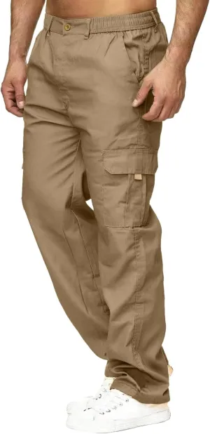 Men's Outdoor Cargo Pants Lightweight Relaxed Fit Tactical Pant Hiking Jogger Multi Pockets Fashion Trousers