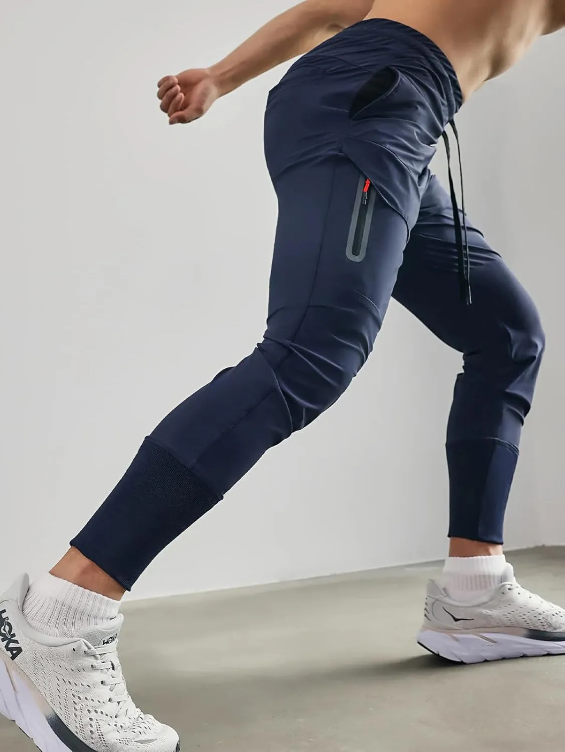 Men's Sweatpants Stay Cool High Rib Cargo Jogger Athletic Pants Fitness Running