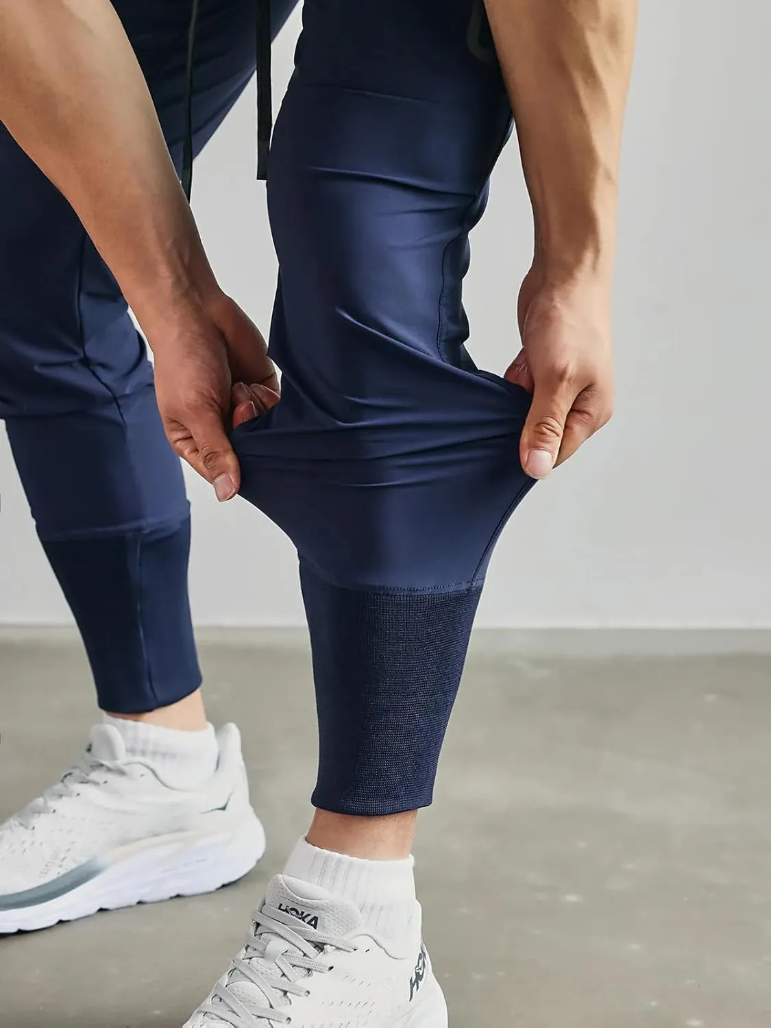 Men's Sweatpants Stay Cool High Rib Cargo Jogger Athletic Pants Fitness Running