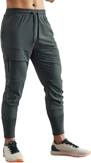 Men's Sweatpants Stay Cool High Rib Cargo Jogger Athletic Pants Fitness Running