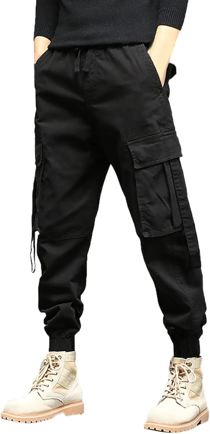 Mens Sweatpants with Pockets Big and Tall Casual Rope Loose Heavyweight Fit Cargo for Men Loose Sports Trousers Pants