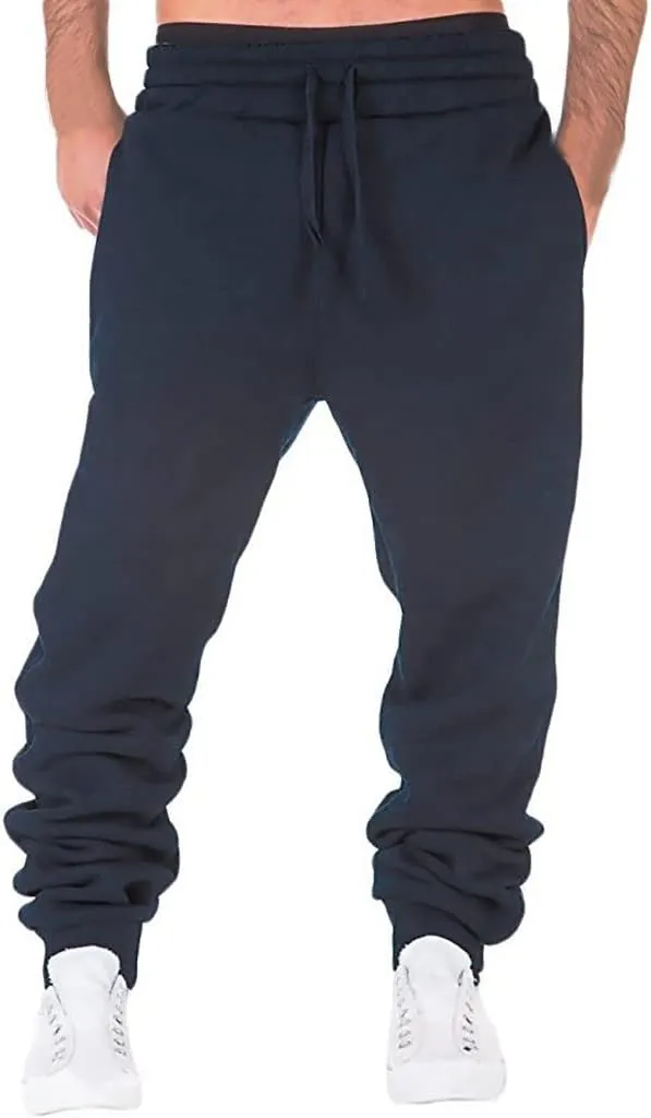 Mens Sweatpants with Pockets Big and Tall Fleece Jogger Sweatpant Mens Cargo Work Pants Relaxed Fit Baggy Sweatpants